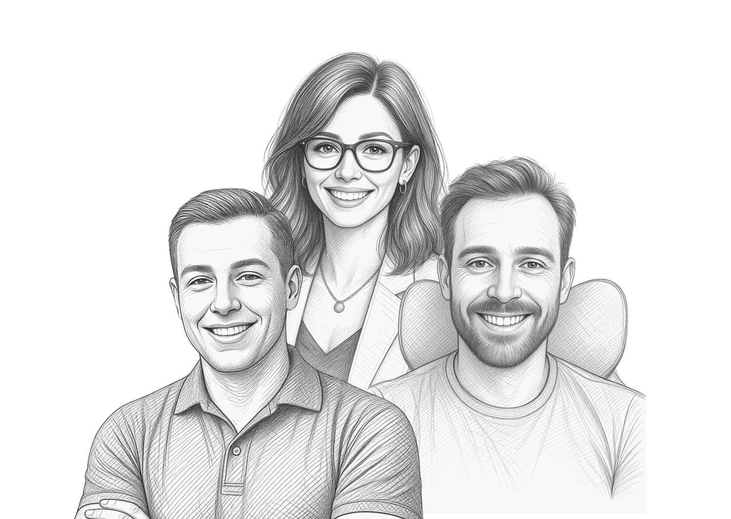 Ben and Tate, founders of Dotty&Dash, with Dotty